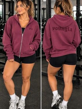Youngla Studio Edit Zip Hoodie Purple